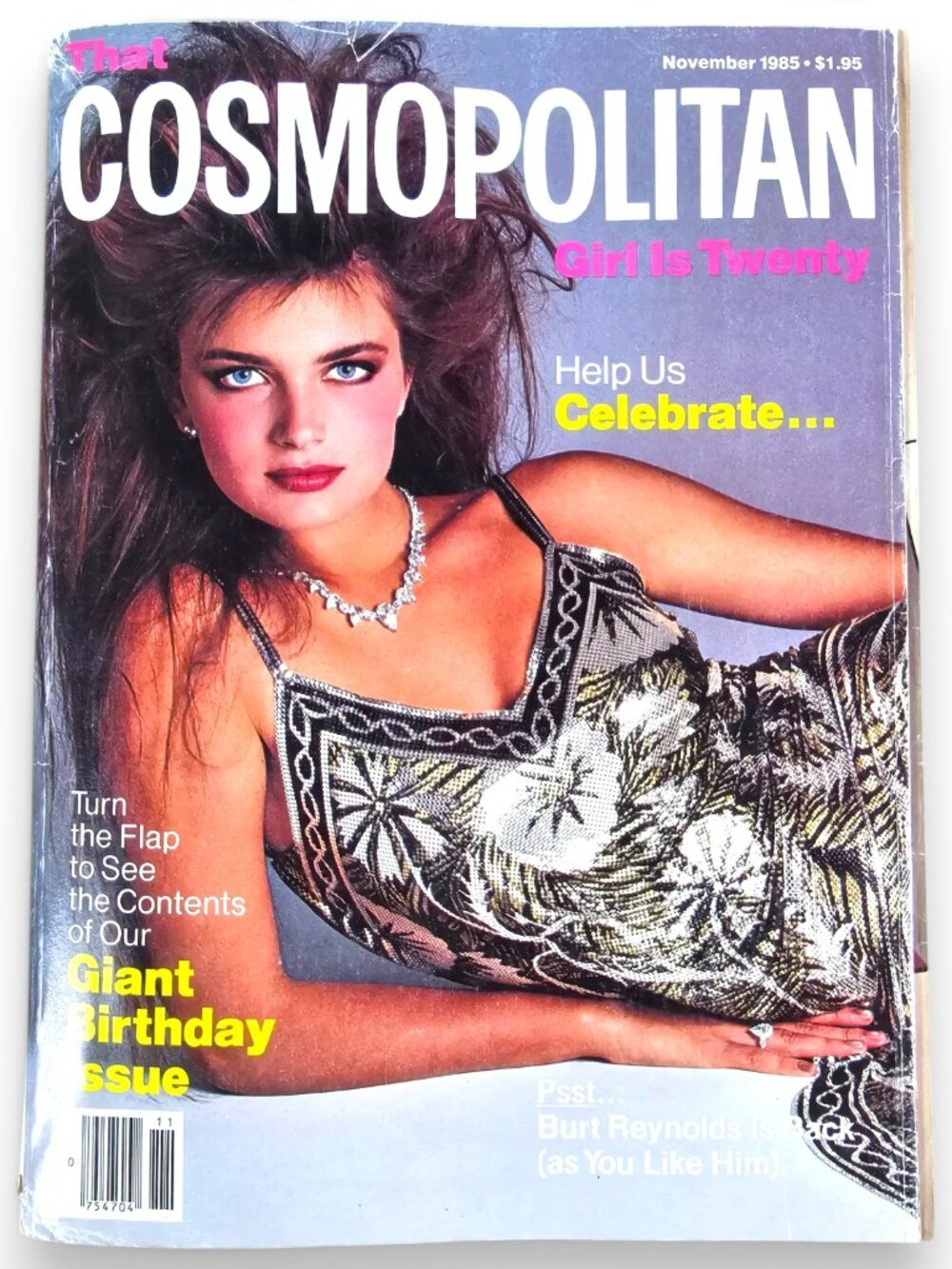 Cosmopolitan Magazine Birthday Burt Reynolds November 1985 VTG *FLAWS